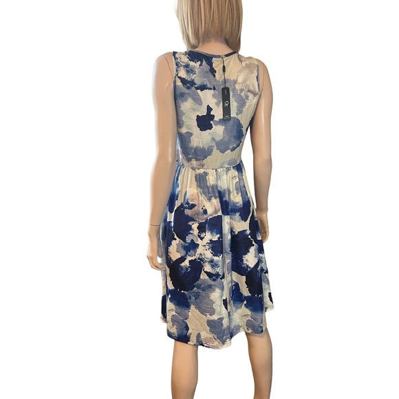 OUGES V-Neck Dress Sleeveless Maternity Nursing Gown Breastfeeding Postpartum - Picture 10 of 16